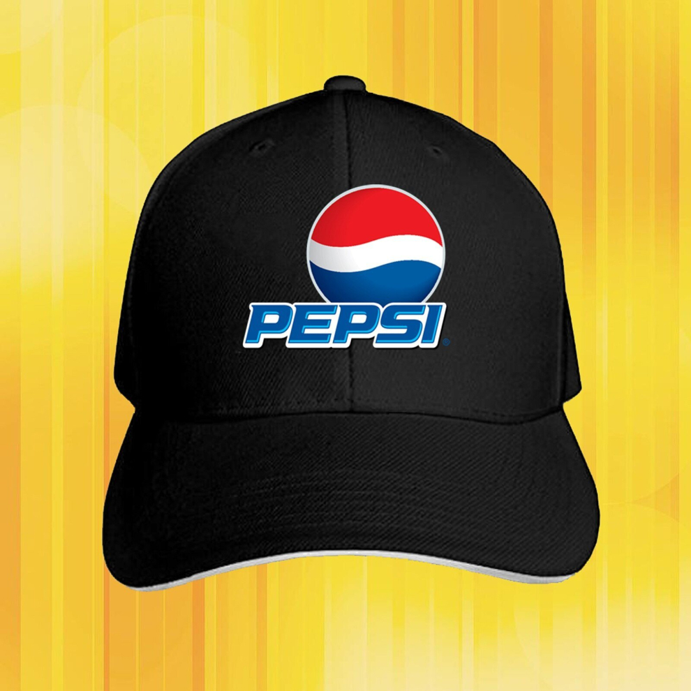 (One Size, black) Pepsi Graphic Unique Baseball Hat. Elegant Sports Cap Creative Golf Cap Men's and Women's Couple Hat