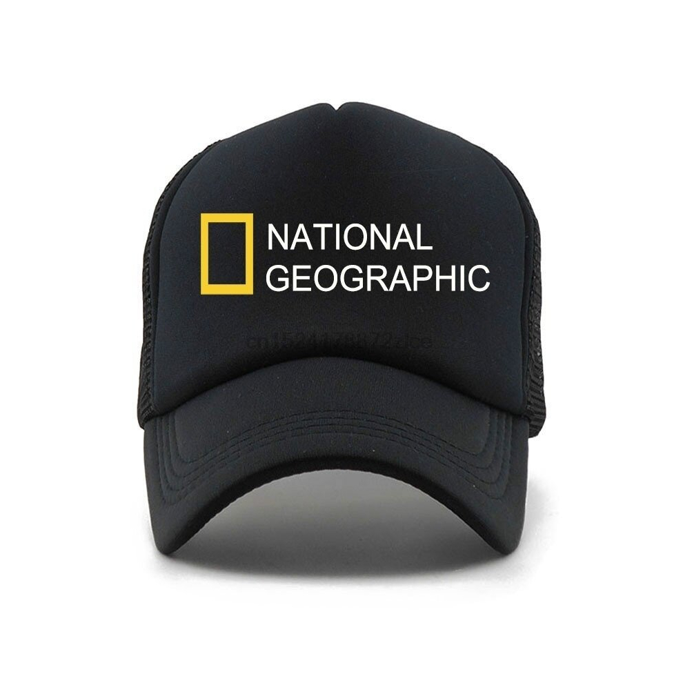 National Geographic Channel Cap Men Summer Mesh Baseball Caps Women Black Cool Outdoor Sports Sunshade Trucker Hat  New