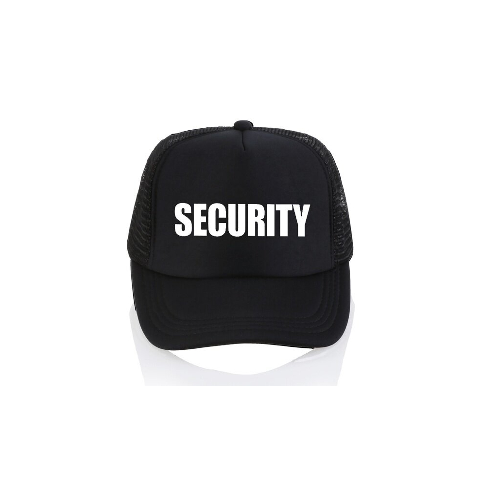 Spxubz (One Size, ) Fashion Security Print Baseball Cap Cool Summer Mesh Caps 100% Cotton Unisex Hip-Hop Hat Adjustable Snapback Hat Bone Black
