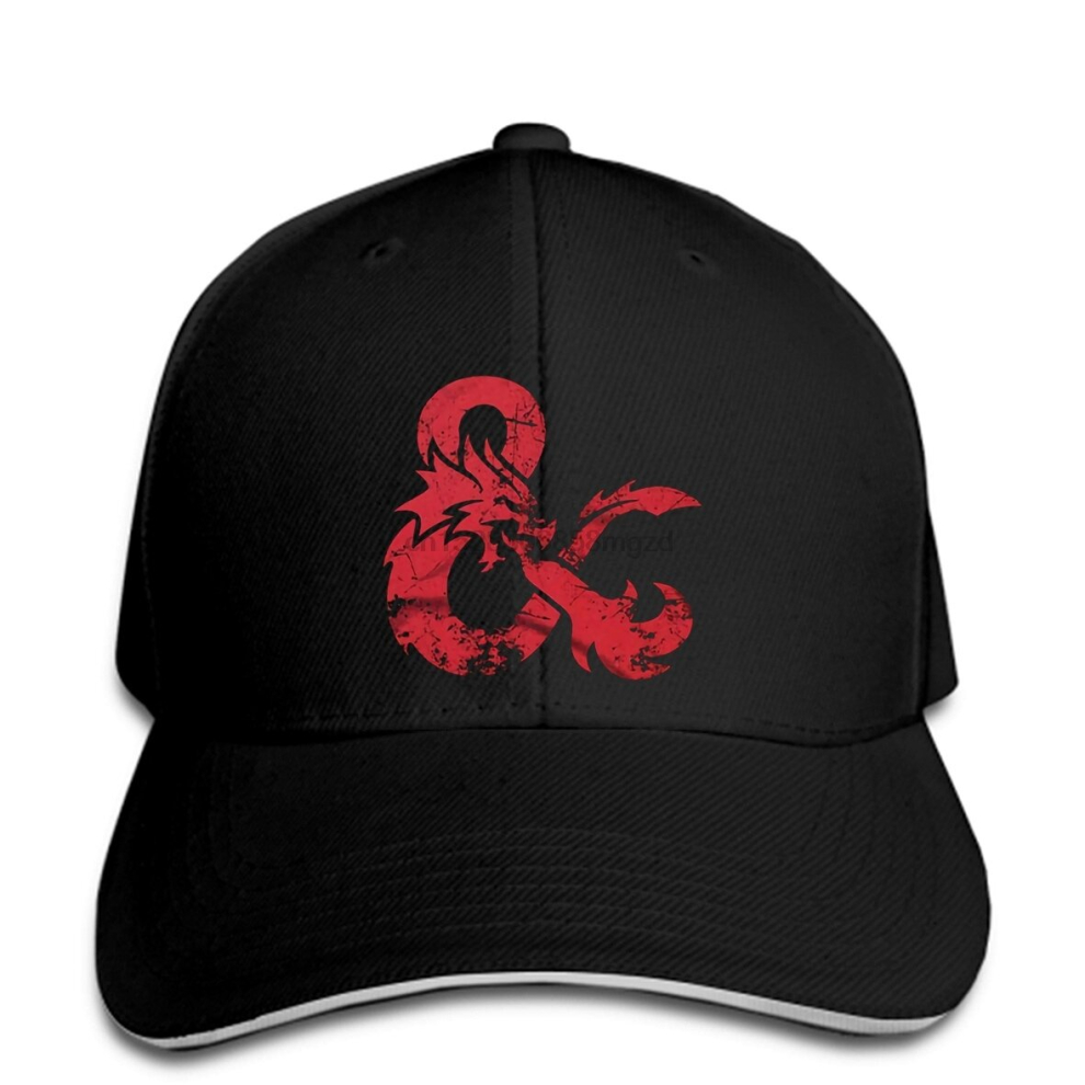 Spxubz Dungeons And Dragons Logo Men Men Baseball Cap Snapback Cap Women Hat Peaked Black