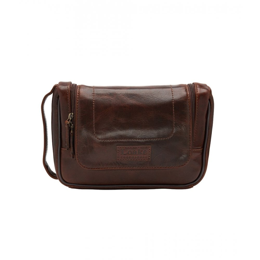 Severn | Brown Leather | Travel Wash Bag