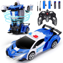 Transformer RC Robot Police Car Toys Remote Control Car Kids Toys Gift