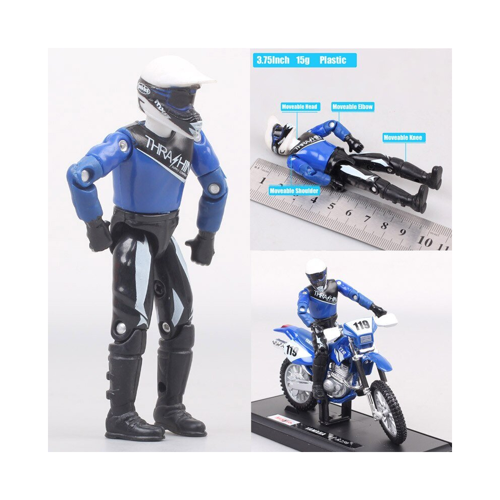 (D1) 1pcs 1/18 Scale 3.75 Inch Racer Action Figure For Motorcycle Rider Villopoto