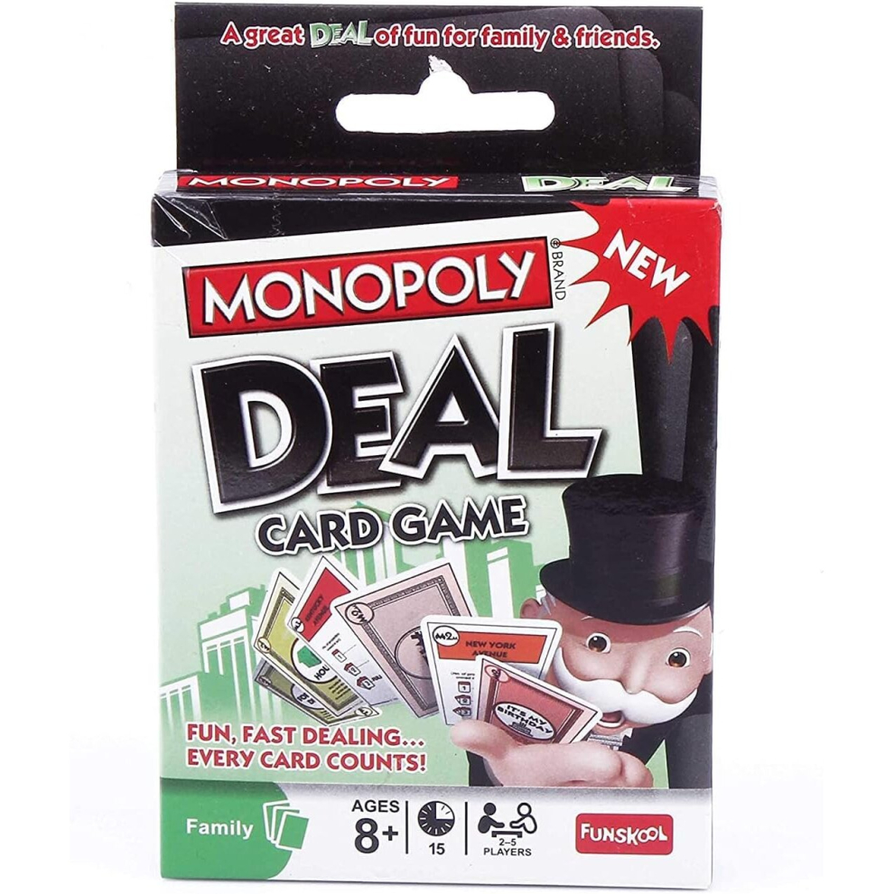 Monopoly Deal Card Game A Fast-Paced Real Estate Showdown for Family Fun and Strategic Victories  fun Night Gathering Card Game