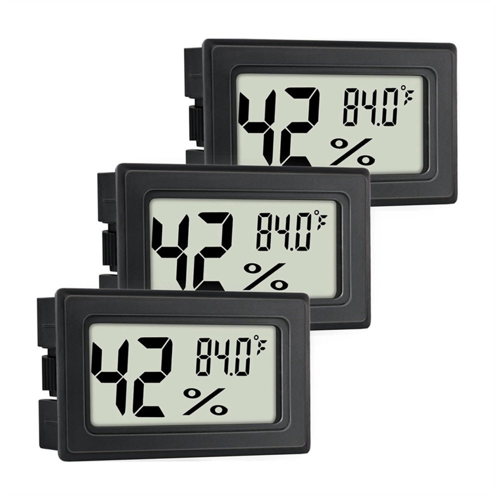 Tauoh Multifunctional Indoor Digital Thermometer Hygrometer - 3 Pack, Humidity Meters Gauge With Built-In Probe