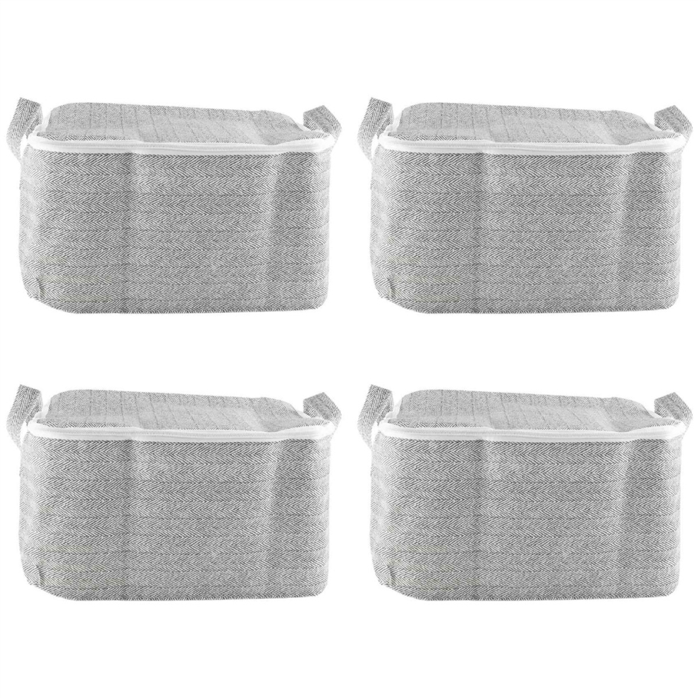 4Pcs Zipper Storage Bag Clothes Storage Bag, Portable Storage Bag Winter Cup Storage Box, Suitable for Seasonal Storage