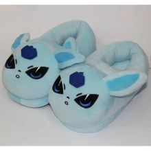(Glaceon 13, 35-40 shoe size) Pokemon Cotton Slippers Snorlax Pikachu Psyduck Mudkip Charmander Eevee Glacia Umbreon Leafeon Plush Anime Plushie Shoes Gift