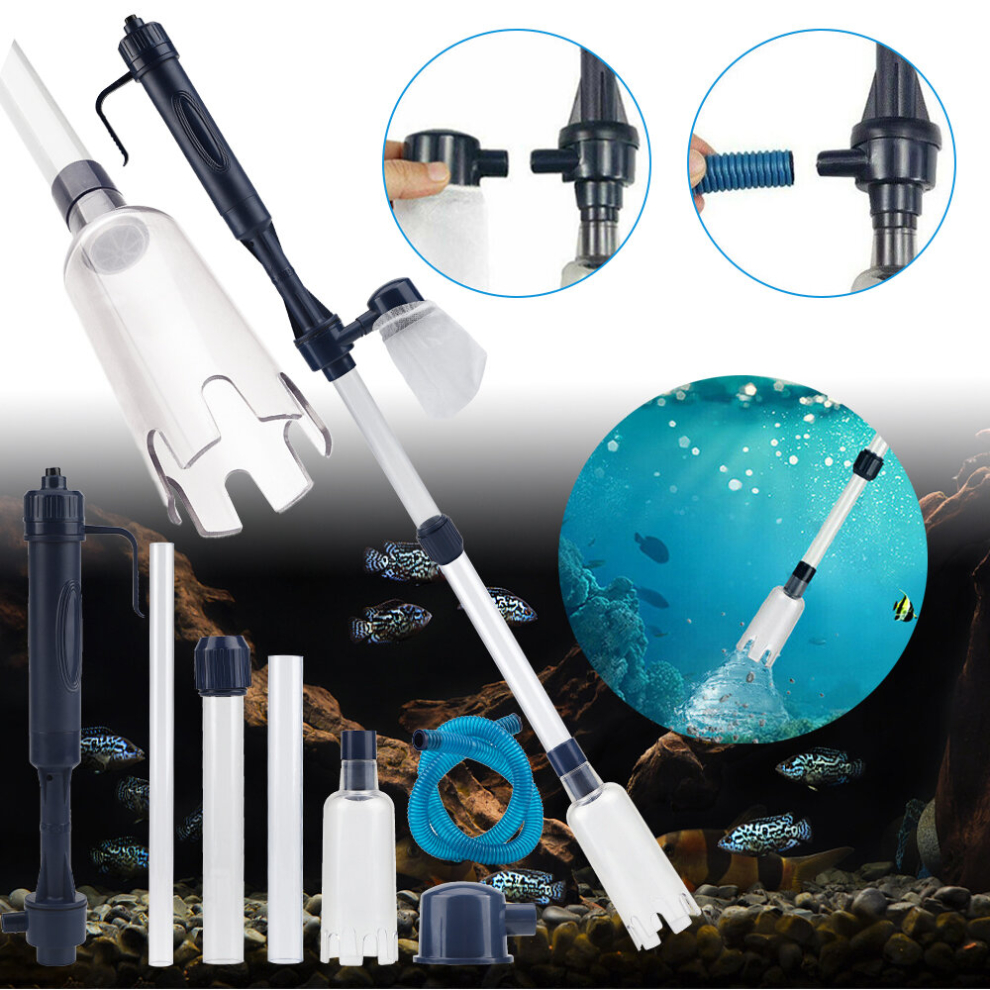 Fish Tank Gravel Cleaner Pump Siphon Water Clean Vacuum Aquarium Cleaning Tool