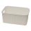JVL Knit Design Loop Plastic Lidded Rectangular Storage Basket with Handles, Ivory, 20 x 28.5 x 12.5 cm, 6 Litres 5