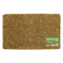 JVL Plain Natural 100% Coir PVC Backed Entrance Door Mat, 35 x 60 cm
