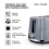 Tower Grey 2 Slice Toaster Stainless Steel Variable Browning Control Tower Solitaire 3