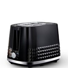 Black 2 Slice Toaster Stainless Steel Variable Browning Control Tower Solitaire