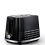 Tower Black 2 Slice Toaster Stainless Steel Variable Browning Control Tower Solitaire 1