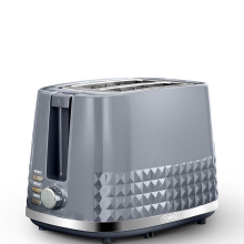 Grey 2 Slice Toaster Stainless Steel Variable Browning Control Tower Solitaire