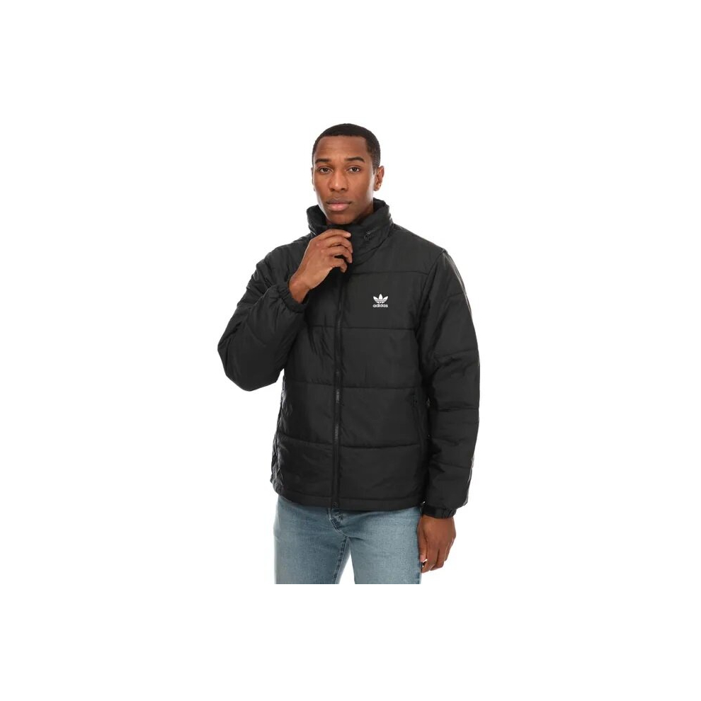 (L) Men's Adidas Originals Padded Puffer Jacket Black