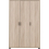 Seconique Oliver 3 Door Wardrobe Light Oak Effect 8