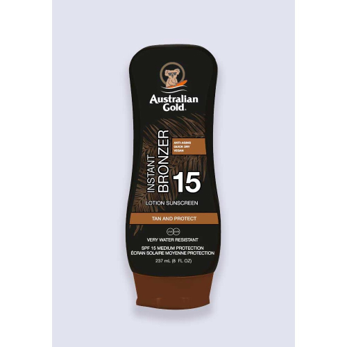 Australian Gold SUNSCREEN SPF15 lotion with bronzer 237 ml