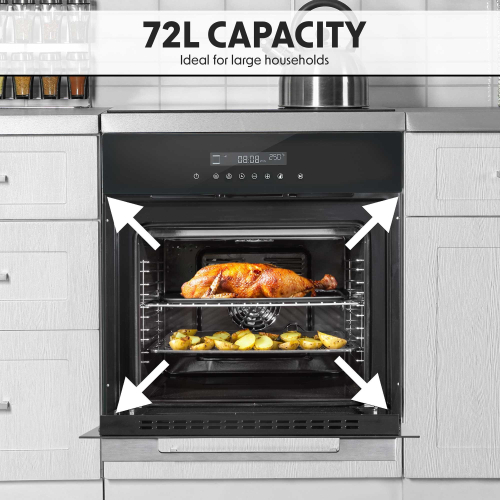 Dellonda Baridi 60cm Built-In 10 Function Fan Assisted, Electric Oven, Touchscreen, 72L Capacity - DH199 2