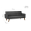 Charcoal Grey Sofa Bed Birlea Hudson 3 Seater Settee Fabric Click Clack 11