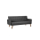 Charcoal Grey Sofa Bed Birlea Hudson 3 Seater Settee Fabric Click Clack 10