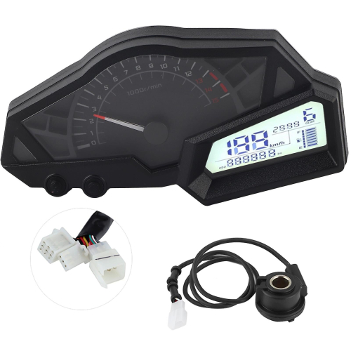 Lcd Motorcycle Odometer Speed Fuel Gauge 15000rpm Fit For Kawasaki Ninja 300/ex300/300se 1315