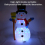 1.2m Christmas Yard Decoration Rotating Colorful Lights Inflatable Snowman Model 100-240veu 4