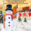 1.2m Christmas Yard Decoration Rotating Colorful Lights Inflatable Snowman Model 100-240veu 6