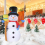1.2m Christmas Yard Decoration Rotating Colorful Lights Inflatable Snowman Model 100-240veu 3