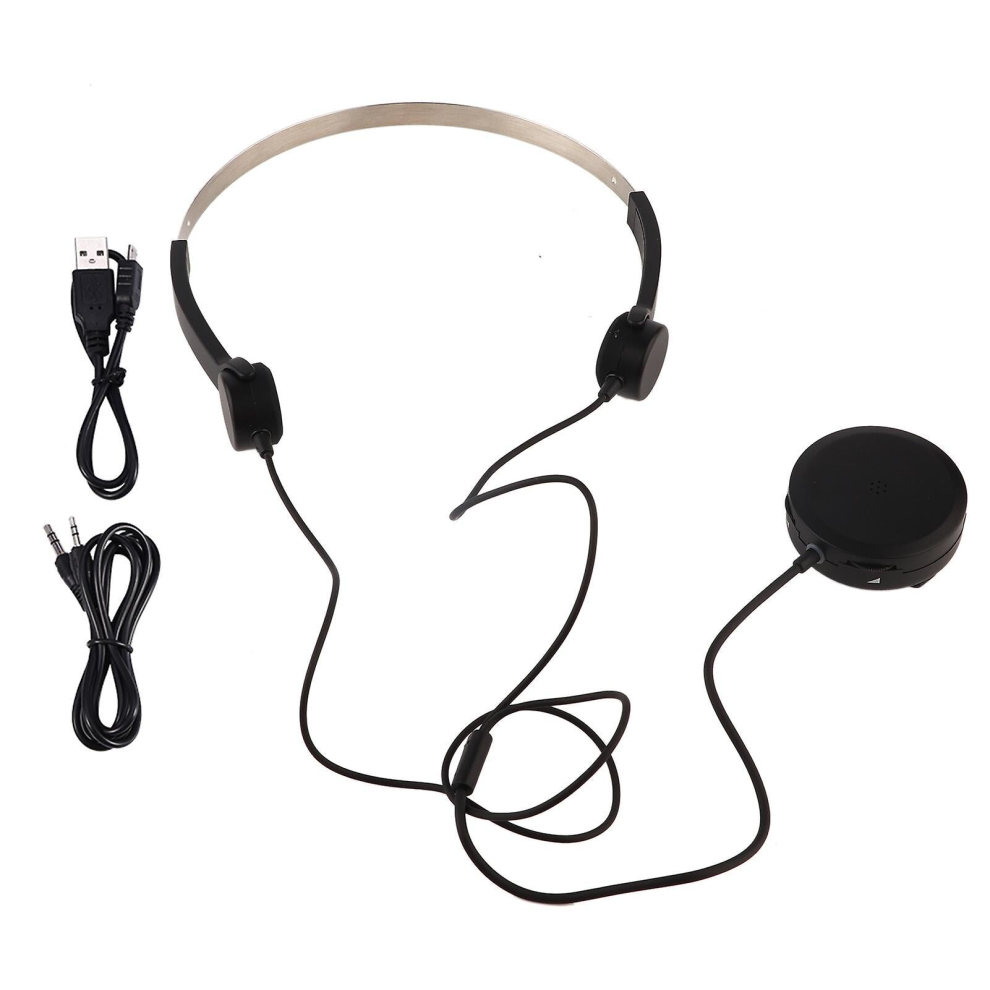 Bone Conduction Headsets Hearing Aids Headphones Audiphone Aux In For Hearing Difficulties