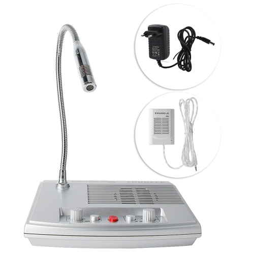 High Power Dual Way Bank Office Store Speaker Intercom Window Counter Interphone(eu Plug)