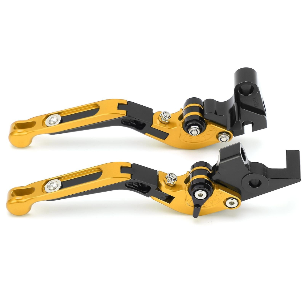 2Pcs Motorcycle Brake Clutch Levers Adjustable Cnc Aluminium Alloy Replacement For Yamaha Xj6 Diversion 20092015Gold 889617100835