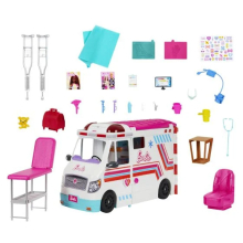 Barbie Transforming Ambulance - Careers Care Clinic Playset