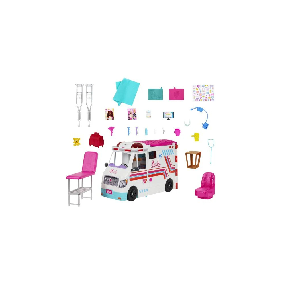 Barbie Transforming Ambulance - Careers Care Clinic Playset