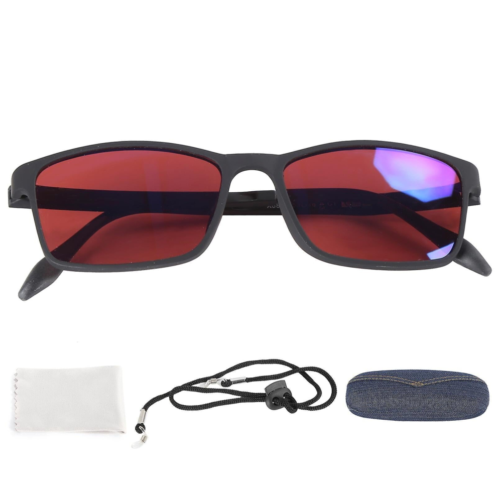 Hcsc Colorblindness Corrective Glasses Unisex Full Frame Color Weakness Correcting W/Storage Case