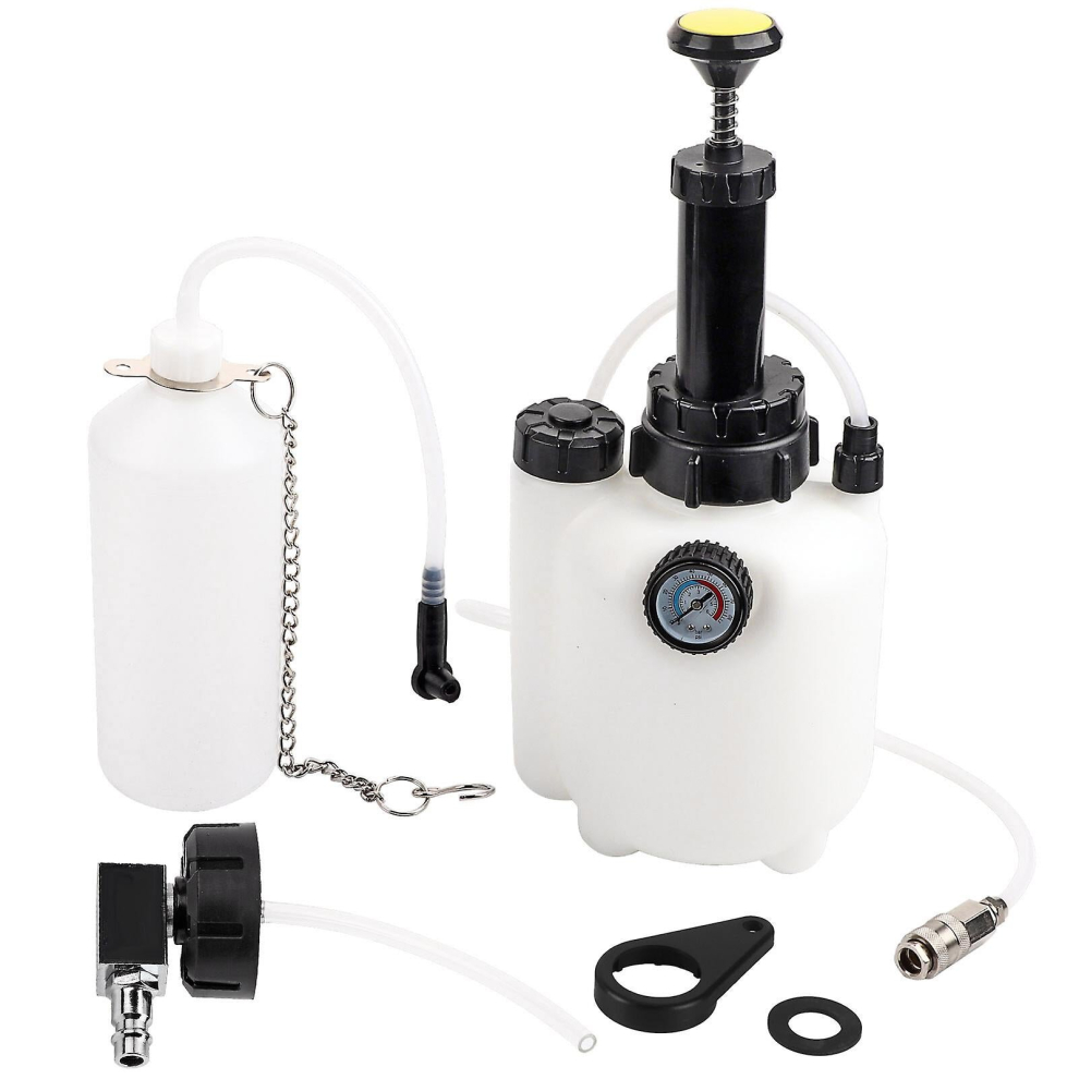 3L Capacity Manual Brake Clutch Fluid Bleeder Bleeding Tool With Universal Adapter 889610328762