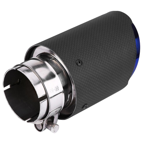 Carbon Fiber Style Matte Car Exhaust Pipe Muffler End Tip Tailpipe For 63mm 89mm
