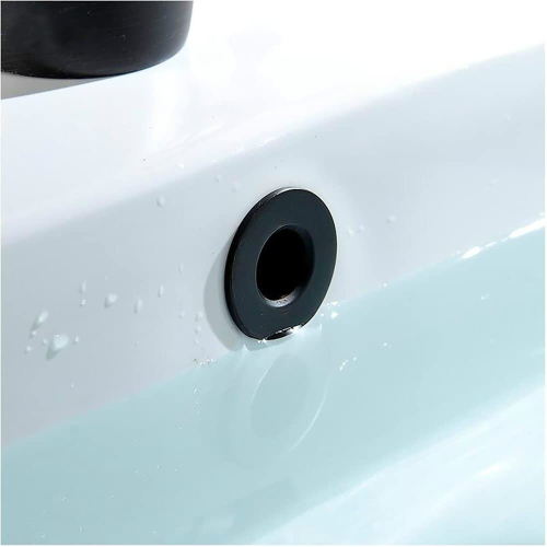 Nes Home Basin Overflow Ring Replacement Overflow Sink Hole Cover Black on OnBuy