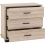 Seconique Oliver 3 Drawer Chest Light Oak Effect 9
