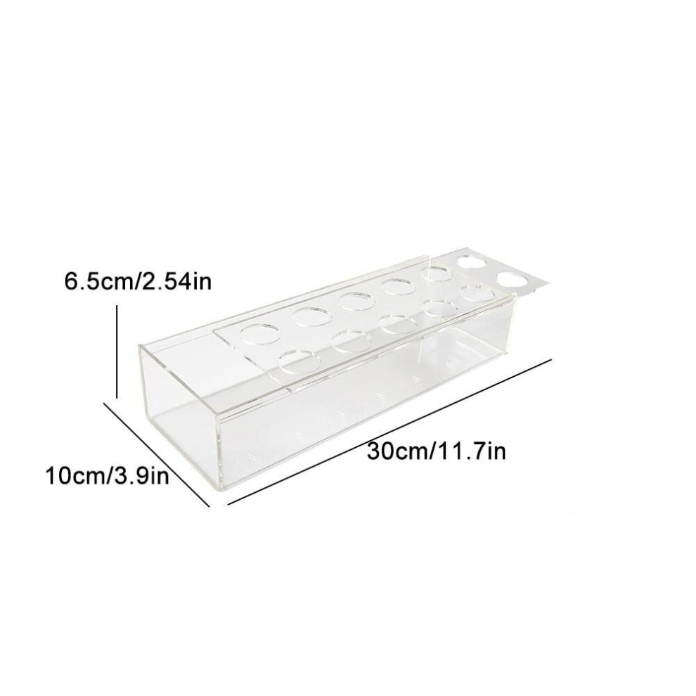 Clear Acrylic Flower Vase 16 Holes Rectangular Floral Centerpiece for Dining Table Decorative Modern Vase for Weddings Home Decor