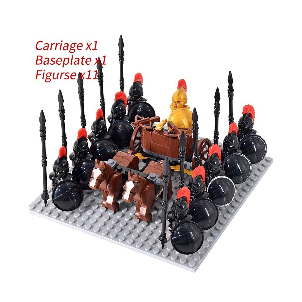 (Set 09) Medieval Knights mini Action Figures Building Blocks Roman Chariot Carriage