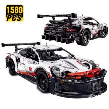 1580PCS 50CM Technical Classic Porsched 911 RSR Sport Car Building Blocks