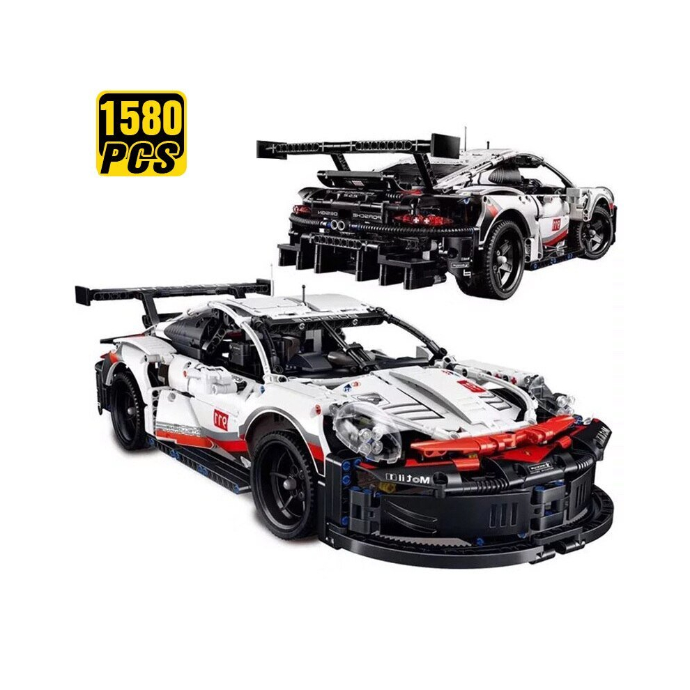 1580PCS 50CM Technical Classic Porsched 911 RSR Sport Car Building Blocks