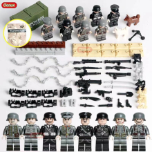 (Style E) Military Soldiers Black SWAT Jeeps Minifigures Toys Fit Lego