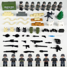 (Style C) Military Soldiers Black SWAT Jeeps Minifigures Toys Fit Lego