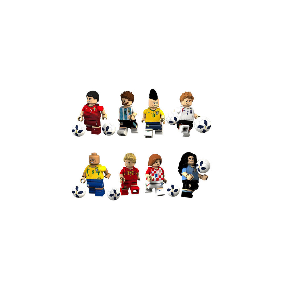 8pcs/set Super Star Minifigures Toy Football Player Building Blocks-image-OPC-PD5PVWF-NEW