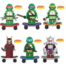 6PCS Teenage Mutant Ninja Turtles Building Block Minifigures Toys Fit Lego