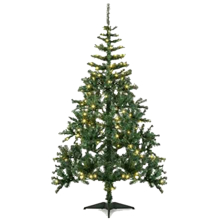 AAMEN Artificial Cedar Fir Pre-Lit Christmas Tree 1.8M Green Xmas Tree