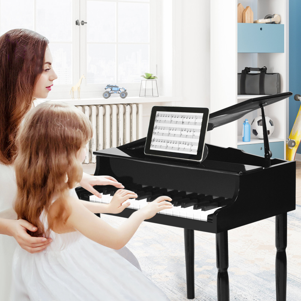 30 Keys Kids Electronic Piano Keyboard with Stool Flip-Top with Music Stand 