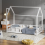 Living And Home Kids Bed with House Frame Pine Wood 1