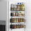 Living And Home 4PCS Magnetic Fridge Storage Shelf with Hooks 1